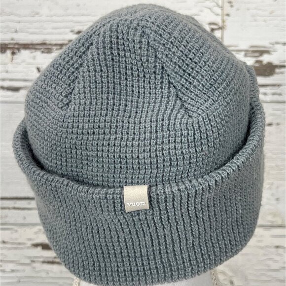 VUORI Unisex Light Cloud Alpine Waffle Knit Beanie Hat Gray OS EUC - Picture 1 of 5